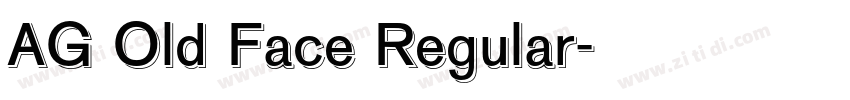 AG Old Face Regular字体转换